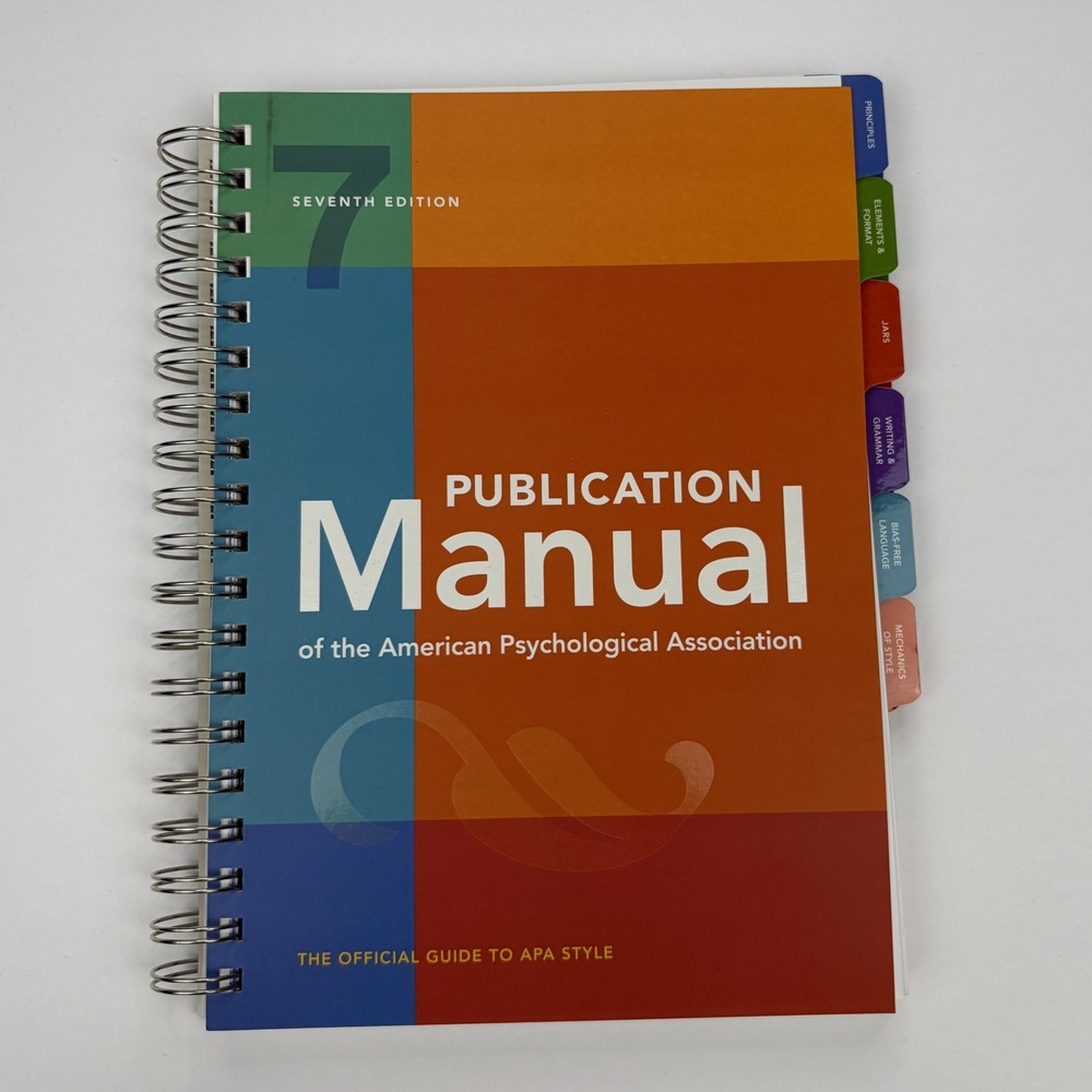 APA Publication Manual 7th Edition Spiral Bound Official Guide to APA Style